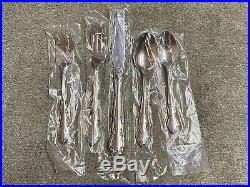Oneida Dover glossy stainless 18/8 cube USA flatware Set of 60 pieces