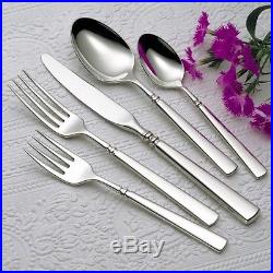 Oneida Easton 68 Piece Fine Flatware Set, Service for 12 with Mahogany Chest