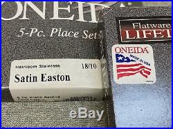 Oneida Easton Heirloom Satin Stainless 18/10 USA flatware 20 pieces NEW