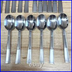 Oneida Echo Stainless Steel Silverware Flatware 30pcs Forks Spoons Service For 6