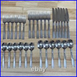 Oneida Echo Stainless Steel Silverware Flatware 30pcs Forks Spoons Service For 6