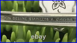Oneida FLORAL BOUQUET Stainless 5 Dinner Forks Distinction Deluxe Flatware A43G