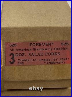 Oneida FOREVER All American Stainless Flatware New 144 Piece Forks Knives Spoons