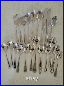 Oneida Fine Silver Flatware Set of 21 Pc with 2 Large Serving Spoons