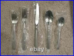 Oneida Flatware Heirloom Stainless 18/10 Satin Easton Made in USA New 44 Pieces