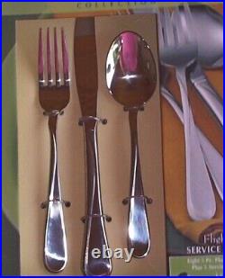 Oneida Flight 65 Pc Flatware-silverware-stainless-spoons-forks-knives-serving