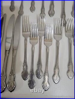 Oneida Folk Art Flatware 5 Piece Serving Set 25 Pieces Total