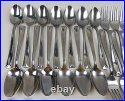 Oneida GLOSSY LINCOLN 18/0 Stainless Steel Silverware Flatware Set of 74pc