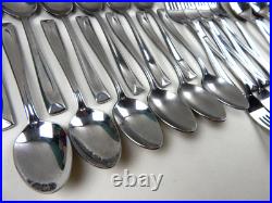 Oneida GLOSSY LINCOLN 18/0 Stainless Steel Silverware Flatware Set of 74pc