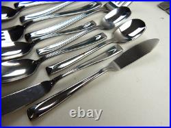 Oneida GLOSSY LINCOLN 18/0 Stainless Steel Silverware Flatware Set of 74pc