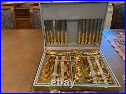 Oneida Golden Beethoven Stainless Flatware 100 Piece Set, 12 Piece Dining Set