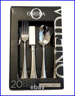 Oneida Golden Juilliard 18/10 Stainless 20pc. Flatware Set Service for Four NEW