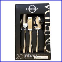 Oneida Golden Juilliard 18/10 Stainless 20pc. Flatware Set Service for Four NEW