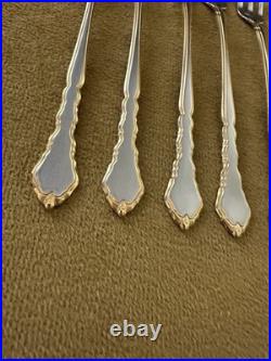 Oneida Golden Royal Chippendale Set of (8) COCKTAIL FORKS Stainless Flatware
