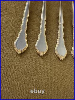 Oneida Golden Royal Chippendale Set of (8) COCKTAIL FORKS Stainless Flatware