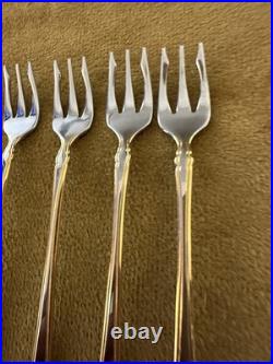 Oneida Golden Royal Chippendale Set of (8) COCKTAIL FORKS Stainless Flatware