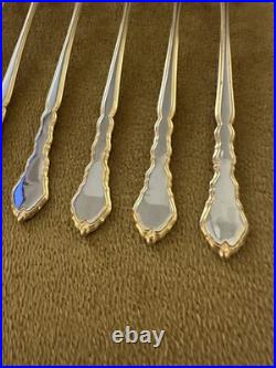 Oneida Golden Royal Chippendale Set of (8) COCKTAIL FORKS Stainless Flatware