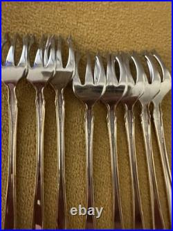 Oneida Golden Royal Chippendale Set of (8) COCKTAIL FORKS Stainless Flatware
