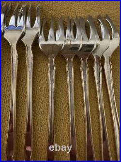 Oneida Golden Royal Chippendale Set of (8) COCKTAIL FORKS Stainless Flatware