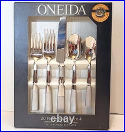 Oneida Gourmet Collection ECHO Stainless Steel 18/10 Flatware 20 Pc Set New Box