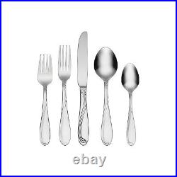 Oneida H097090A Cresta 90 Piece Casual Flatware Set, 18/0 Stainless, Service for