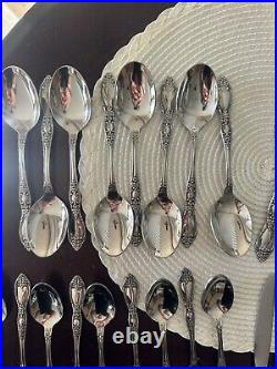 Oneida HUNTINGTON WM Rogers Deluxe Stainless Flatware Spoons Forks Knives 60 Pcs