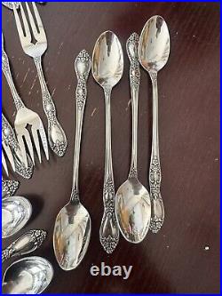 Oneida HUNTINGTON WM Rogers Deluxe Stainless Flatware Spoons Forks Knives 60 Pcs