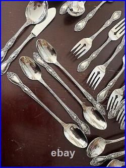 Oneida HUNTINGTON WM Rogers Deluxe Stainless Flatware Spoons Forks Knives 60 Pcs