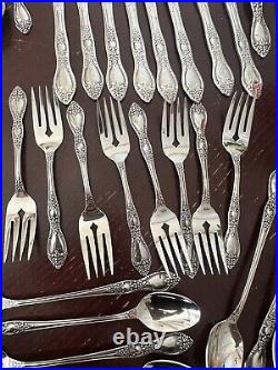 Oneida HUNTINGTON WM Rogers Deluxe Stainless Flatware Spoons Forks Knives 60 Pcs