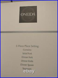 Oneida Heirloom Stainless 18/10 Michelangelo Five Piece Setting For 8 Read Pics