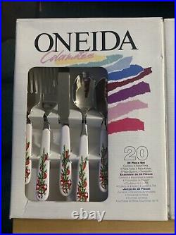 Oneida Holiday NOEL Flatware 8 Place Settings 40 Pieces Vintage With Box UNUSED