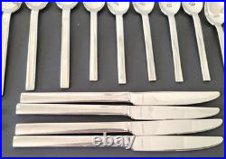 Oneida ILLUMINA Stripe Stainless Flatware Service for 8 minus 1 Knife & Serving