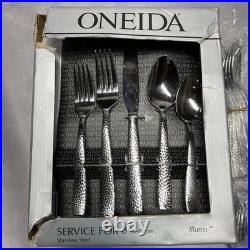 Oneida Illuma 50-Pc Set, Service for 8, Stainless Damaged Box