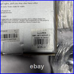 Oneida Illuma 50-Pc Set, Service for 8, Stainless Damaged Box