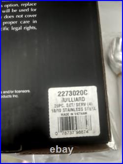 Oneida Juilliard Cube Set Of 20 Stainless Silverware -New