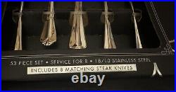 Oneida Juilliard Fine Flatware Set 53 Pieces Including Steak Knives New In Box