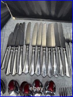 Oneida Julliard Cube Heirloom Stainless Flatware Lot of 64 pieces