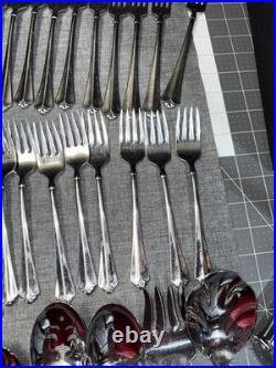 Oneida Julliard Cube Heirloom Stainless Flatware Lot of 64 pieces