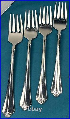 Oneida Julliard Cube Stainless Glossy Flatware 20 Piece Service Set for 4 VGUC