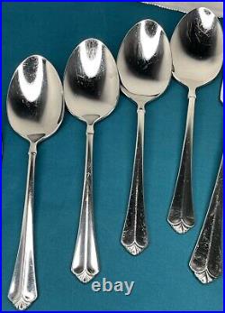 Oneida Julliard Cube Stainless Glossy Flatware 20 Piece Service Set for 4 VGUC