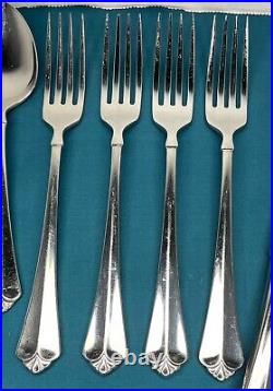 Oneida Julliard Cube Stainless Glossy Flatware 20 Piece Service Set for 4 VGUC