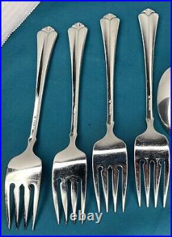 Oneida Julliard Cube Stainless Glossy Flatware 20 Piece Service Set for 4 VGUC