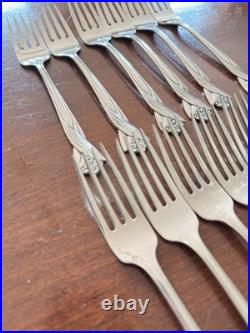 Oneida KATRINA Stainless Bouquet of Flowers Flatware 6 Place Setting 65 Pc