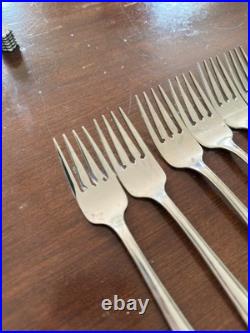 Oneida KATRINA Stainless Bouquet of Flowers Flatware 6 Place Setting 65 Pc