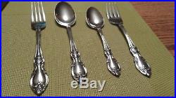 Oneida LOUISIANA Stainless Glossy Silverware Flatware, service for 12, with box
