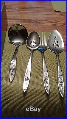 Oneida LOUISIANA Stainless Glossy Silverware Flatware, service for 12, with box
