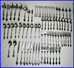 Oneida Lakewood / Tuxedo Glossy Stainless Flatware Set of 145 pcs