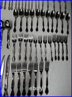 Oneida Lakewood / Tuxedo Glossy Stainless Flatware Set of 145 pcs