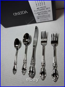 Oneida Louisiana 18/8 Stainless Steel 45pc. Flatware Set Oneida Louisiana 18/8 Stainless Steel 45pc. Flatware Set