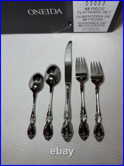 Oneida Louisiana 18/8 Stainless Steel 45pc. Flatware Set Oneida Louisiana 18/8 Stainless Steel 45pc. Flatware Set